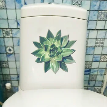ZTTZDY 24.4 X 24.2 CM Verde Cărnos Creative de Toaletă, LAVOAR Decor Acasă de Moda Living Autocolant Perete T6-0045