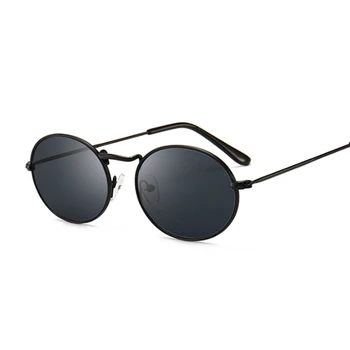 2020 Oval ochelari de Soare Retro Femeie bărbat Design de Brand Oglindă Ochelari de Soare Pentru Femei bărbați Rotund Epocă de Lux Oculos Gafas De Sol