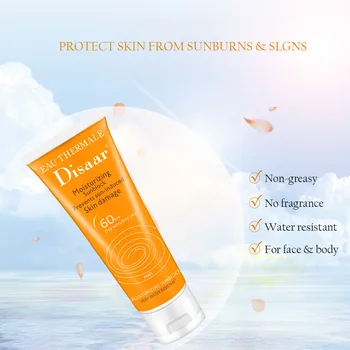 Disaar 80ml de protecție Solară SPF60/90 Protector Facial Crema de Izolare Lotiune de Soare Bloc Racoritoare Hidratanta Crema de Albire