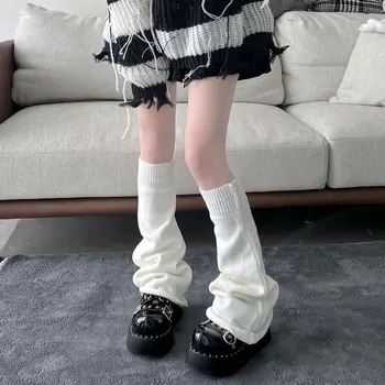 Harajuku Drăguț Ars Tricot Încălzit De Picior Japoneze Elev De Mult Alb Jk Spice Kawaii Lolita Picior Acoperi Fete De Moda Vițel Ghetre