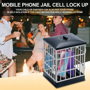 Telefon Universal Cusca Box Portabil Recipient Cadou De Blocare De Siguranță Smartphone-Ul Acasă Masa De Birou Gadget Cutie De Depozitare De Blocare Cușcă