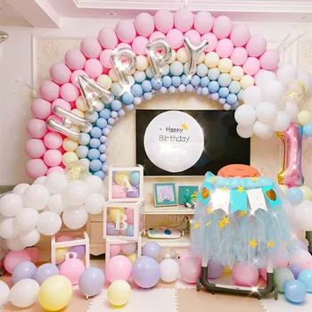 100buc 5/10inch Macaron Baloane Latex Pastel Rainbow Ballon Birthday Party, Decoratiuni Copii, Copil de Dus Colorate Nunta Globos