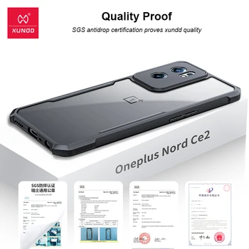Pentru OnePlus Nord CE2 Caz, Xundd Telefon rezistent la Socuri Caz Pentru Un Plus OnePlus Nord CE 2 Caz Transparent Bara Airbag Capac