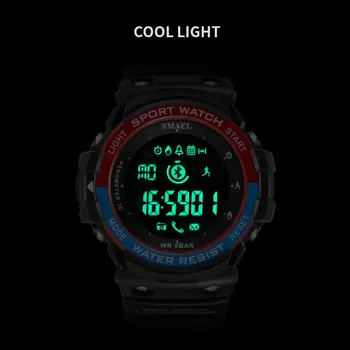 Oamenii Digital Sport de sex Masculin Ceas SMAEL Brand Kahki în aer liber în Stil de moda Ceas LED-uri 1602 ceasuri Cronograf Automat Data