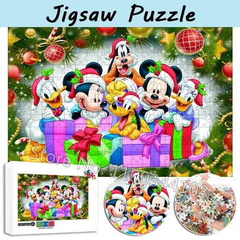 Craciun Disney Puzzle Mickey, Minnie, Donald Duck Personaje De Desene Animate Diy Puzzle-Uri Pentru Adulți Copii Jucarii Handmade Cadou De Crăciun