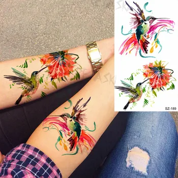 3D Pădure de Munte Tatuaje Temporare Pentru Femei Adulte Papadie Colibri Geometrie Fals Tatuaj Body Art Lavabil Tatuaje Autocolant