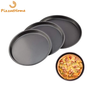 PizzAtHome 6 până la 12 centimetri Pizza Tigaie din Aliaj de Aluminiu Non-stick Placa Pan Vas Adânc Bakeware Rotund Tavă de Pizza Mucegai Instrument de Copt