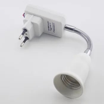 AC 110-220V E27 Bec Adaptor Flexibil Lumina Baze Suport Flexibil Converter Comutator On/Off Adaptor Priza 20CM UE/SUA Plug