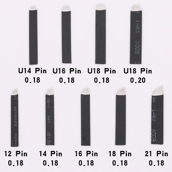 100buc Laminas Microblading 18U Lame de 0.18 mm Semi-permanente Machiaj Nano Tebori Ace Manual Pentru Sprancene Buze Broderie Pen