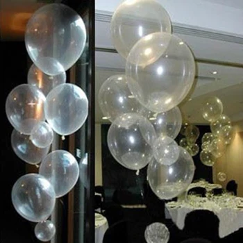 10buc/lot 12 Inch Grosime 2.8 g Clar Balon Latex Transparent Ballon Romantic Gonflabile Decor de Nunta Petrecere de Ziua Ballon