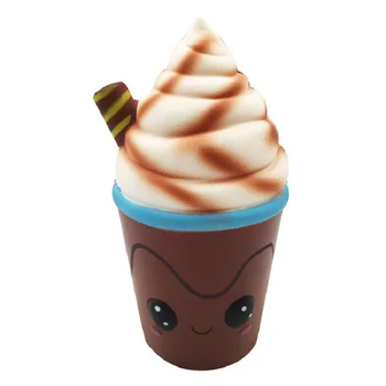 Jumbo Înghețată de Ciocolată Moale Crema Parfumat Lent în Creștere de Relief de Stres pentru Copii Adulti Decompresie Jucărie 15*7.5 CM