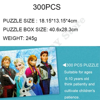 Disney Frozen Puzzle-Uri Joc De Familie Distractiv Intellective Jucărie De Învățământ Design Unic Diy Home Decor 300 500 1000 Piese