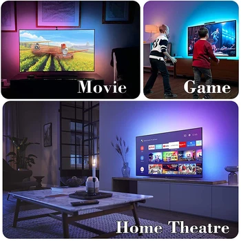 RGBIC LED Neon Lumini Benzi Bluetooth Inteligent APP de Control luminos cablu TV de Fundal Joc Living Decor de Culoare Atmosferă Lampa