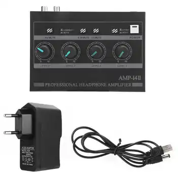 AMP-14 4-Canal Amplificator pentru Căști Stereo Compact Amplificator pentru Căști cu RCA/6.35 mm/3,5 mm de Intrare de Control al Volumului