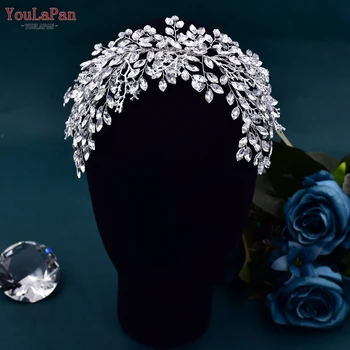 YouLaPan HP365 Nunta de Cristal Coroanei Mireasa de Susținere Accesorii de Par Femeie Tiara Mirese Diadema Printesa Ornamente de Păr