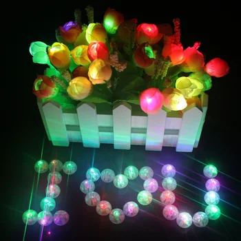 100 Buc/lot cu Balonul Rotund Led, Balon Lumini Mini Flash Lămpi pentru Felinar de Craciun Petrecere de Nunta Decor Alb, Galben, Roz