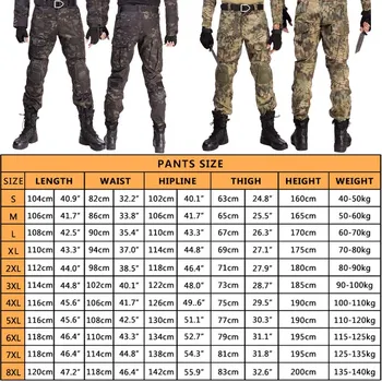 Tactic Pantaloni Haine Militare de Camuflaj Multi-Buzunare Camo Pantaloni în aer liber Airsoft Vanatoare Drumetii Armata Pantaloni Barbati cu genunchiere 8XL