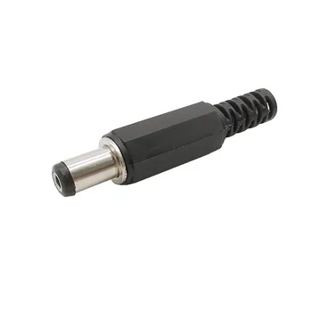5/10/20buc 5.5 mm x 2.5 mm DC Plug de sex Masculin Sudare Conector Jack Adaptor DIY Negru