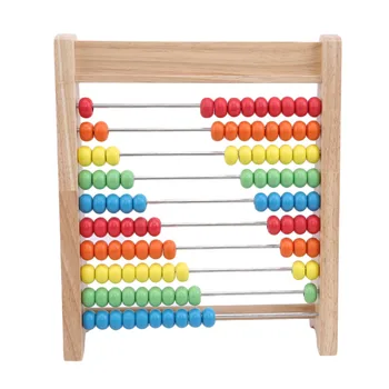 Noul Stil Din Lemn Copii Margele Curcubeu Abac Calcul Aritmetic Operare Puzzle Matematica Jucării De Învățare De Învățământ De Puzzle Jucărie