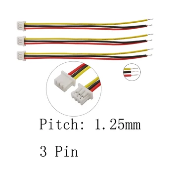 10buc Micro JST 1.25 mm Pas 2 Pin 3 Pin 4 Pin 5 Pin 6 Pin 7 Pin 8 Pin 10 Pin Singur Conector cu Cabluri din Sârmă de 100mm