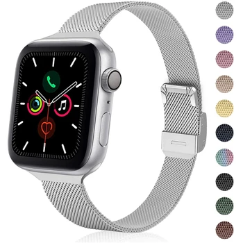 Ceas curea accesorii pentru Apple watch 6/se/5/4/3/2 iwatch apple watch bratara 40mm 38mm 42mm 44mm din oțel inoxidabil încheietura curea