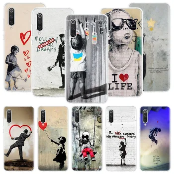 Street Art Graffiti Banksy Telefon Caz Pentru Xiaomi Redmi Note 10 9 8 11 Pro 11T 11S 11E 10S 9S 9T 8T 8A 7 6 5 4X Artă Model Coperta
