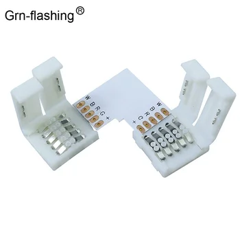 Latime 12mm 5 pin benzi cu LED-uri RGBW Conectorul în Formă de L Solderless LED Conector de alimentare 5050 RGBW RGBWW LED Conector unghi