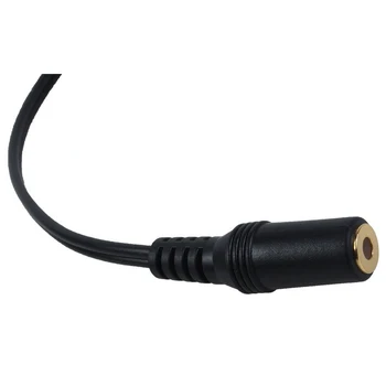 Placat cu aur de 3,5 mm Jack de sex Feminin la 2 de sex Feminin Mufe Stereo Adaptor Audio Splitter RCA (15 cm) Negru