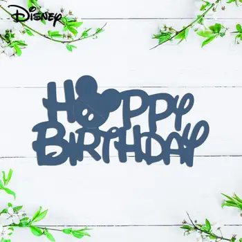 Happy Birthday cu Litere de Metal de Tăiere Moare Disney Bombă Mickey Mouse Șabloane pentru Diy Scrapbooking Constantin Relief Ambarcațiuni Șablon