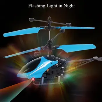 Zbor Mini-Ghid De Avion De Control De La Distanță Avion Elicopter Copii Din Plastic Lumină Intermitentă Roșie Jucărie