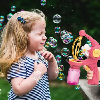 Drăguț Automată Masina De Bule Copii Printesa Joc Jucărie În Aer Liber Copilul Sapun Bubble Blower Aparat De Magie Arme De Mireasa De La Nunta Bule