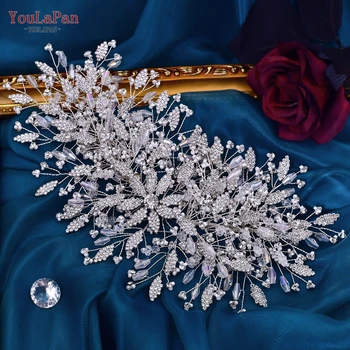 YouLaPan HP377 Doamnelor Nunta Coroana de Mireasă Coronițe pentru Mirese Accesorii de Par de Metal Cristal Par Mireasa Formatie Nunta Tiara