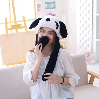 2021 Noua Moda de Înaltă Calitate de zi cu Zi Panda Ciupit de Ureche Pălărie de Pluș Airbag Ureche Pop-up de Dans Drăguț Jucărie Beanie Palarie Cadou de Ziua de nastere