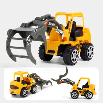 6 buc Set Copii Inginerie Vehicul Jucarii pentru Copii de Plastic turnat sub presiune, Construcții de Mașini Mini Excavator Jucarii Model