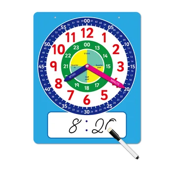 Predare Demonstrația Ceas Spune Timp de Învățare Ceas de Timp Analogice și Digitale Etichetate Minut și Oră Mâini Jucării Educative