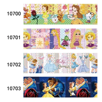 Disney Princess-Desene animate Grosgrain Panglică Imprimate Disney Panglică pentru Hairbows DIY 10yards bunuri de Artizanat lucrate Manual, Materiale