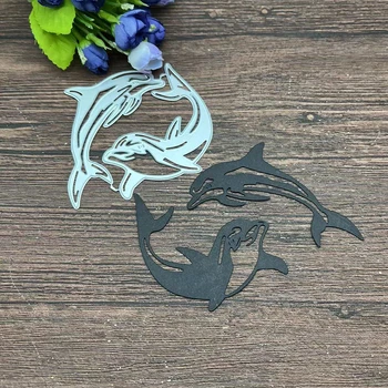 Noi Delfinii Cadru de Metal de Tăiere Moare Șabloane Pentru DIY Scrapbooking Decorative Relief Artizanale Șablon