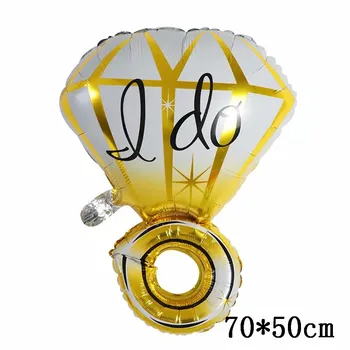 43 cm Balon Mare Inel cu Diamant Folie de Aluminiu Baloane Gonflabile Decor Nunta Heliu Balon cu Aer Eveniment Consumabile Partid