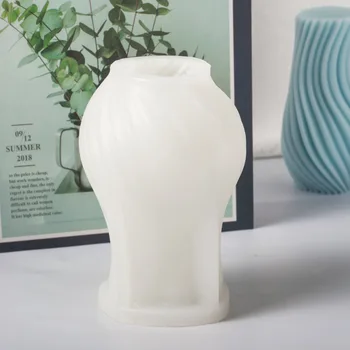 Răsucite Vaza Lumânare Mucegai Silicon pentru Handmade, Decor Ciocolata Gips Aromoterapie Săpun Lumanarea de Rășină de Silicon Mucegai