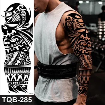 Impermeabil Tatuaj Temporar Autocolant Mare Totem Tiger Leu Lup Crescut De Tatuaj Braț Bărbat Femeie Tatuaj Picior Body Art Tatuaj Fals Tatuajes