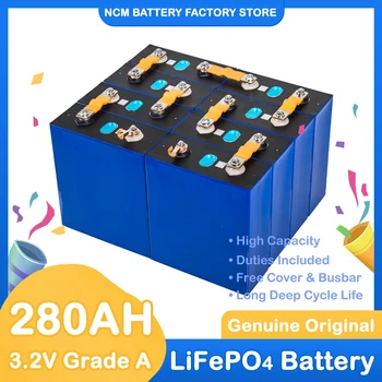 8PCS Lifepo4 3.2 V 280Ah Baterie Reîncărcabilă DIY 12V 24V 280Ah Pack pentru Masina Electrica RV Energie Solară cu Bare M6 Piuliță Tax Free