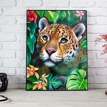 HUACAN Diamant Pictura Noutăți 2022 Animal 5D DIY Complet Mozaic Tigru, Leopard Broderie Desene animate Decor Acasă Cadou