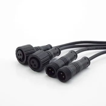 1 Pereche 2Pin 3Pin 4Pin IP65 Sârmă de Cablu Plug pentru Benzi de Lumină LED de sex Masculin la Feminin Led Conector Jack 15mm 20 CM rezistent la apa