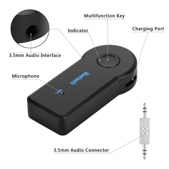 SHELKEE Wireless Bluetooth Receptor Transmițător Adaptor Jack de 3,5 mm Pentru Masina de Muzică Audio Aux Pentru Căști Receptor Handsfree