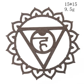 Șapte Chakre Hexagrama Steaua lui David Lotus Lemn Agățat de Perete Pandantivul Orgonit Meditație de Vindecare Yoga Energiei Reiki Echilibru Decor