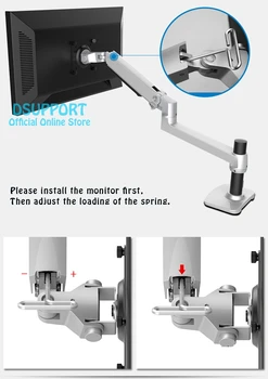 Montare Pe Perete Ultra Lung, De Aliaj De Aluminiu Mecanice Primăvară Braț Suport Monitor Full Motion Monitor Suportul Soclului