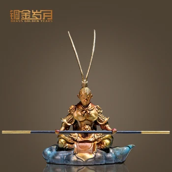 Sun Wukong Ornamente Qi Tian Da Sheng Monkey King Lupta Buddha Vehicul Consola Centrala De Creatie Ornamente De Cupru
