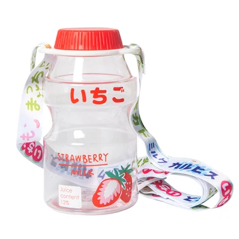 Ins 480ml Fructe Drăguț Sticla de Apa BPA Gratuit Moda Capsuni Lapte Sticle de Apă Portabil din Plastic Rezistent la Căldură Cupe de Băut