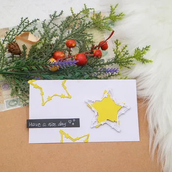 Ornamente De Crăciun, De Tăiere De Metal Mucegai Gol Star Craft Relief Mucegai Coperta Albumului Carte De Hârtie De Luare De Relief Mor Reduceri
