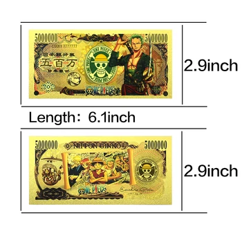 10buc 5000000 de Yeni Card O Bucată de Folie de Aur a Bancnotelor Amintire din Copilărie Cadou de Colecție Distractiv de Petrecere Bilet de Decor Acasă
